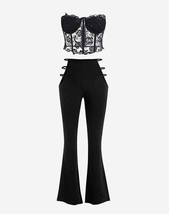 Corset-style Lace Bustier Tube Top In BLACK | ZAFUL 2025