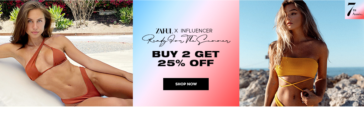 zaful.com - Get Buy 2 Get 25% Discount on Women's Beachwear