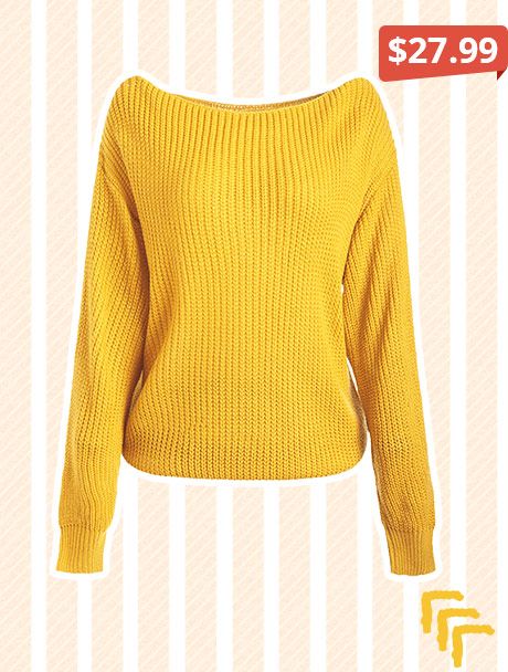 Slash Neck Sweater